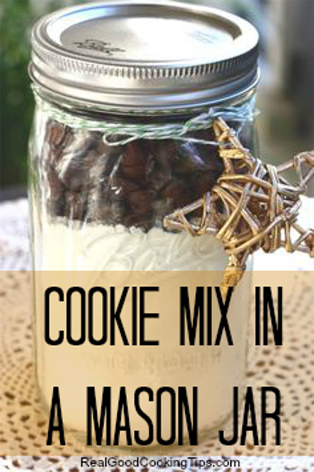 Healthy Vegan Chocolate Chip Cookie Mix in a Mason Jar 