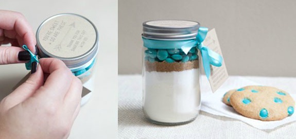 Recipe Card for Cookie Mix in a Mason jar