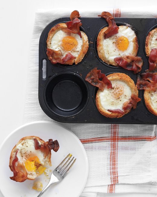 Bacon Egg and Toast Cups - Martha Stewart