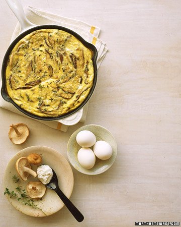 Shiitake Mushroom and Cheese Frittata - Martha Stewart