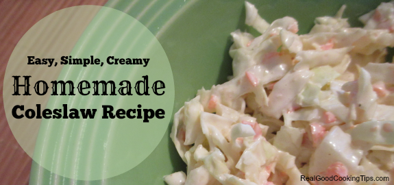 so easy simple creamy homemade cole slaw