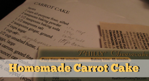 Homemade Carrot Cake Actual Recipe