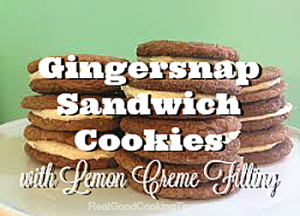 Gingersnap Sandwich Cookies with Lemon Cream Filling 